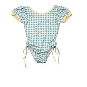 Wildling Well Dressed Wolf Aqua Gingham Swimsuit